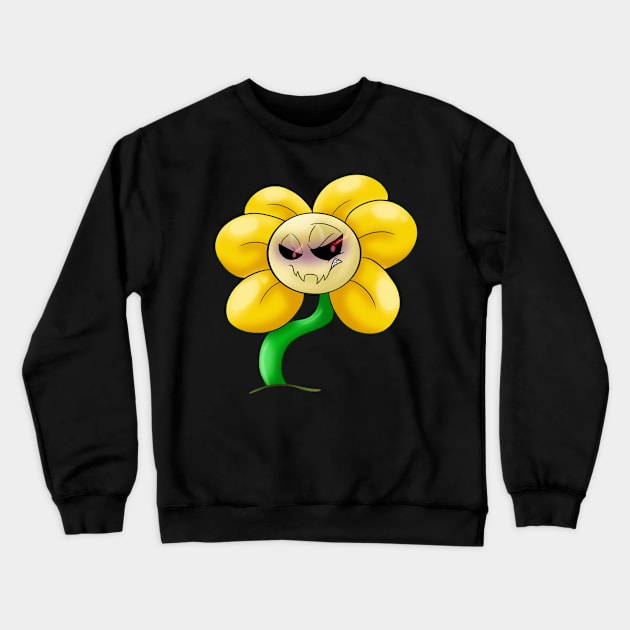 Flowey's Snarl Crewneck Sweatshirt by HoneyHeartStudios